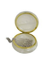 Load image into Gallery viewer, Round White Alabaster Trinket Box