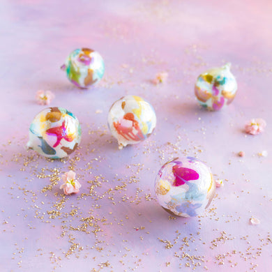 Color Couture Glass Ball Ornament, 5 Asst