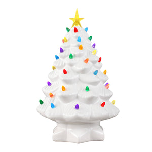 14" Nostalgic Tree - White