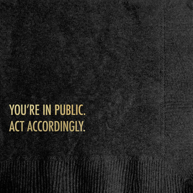 Act Accordingly Cocktail Napkin