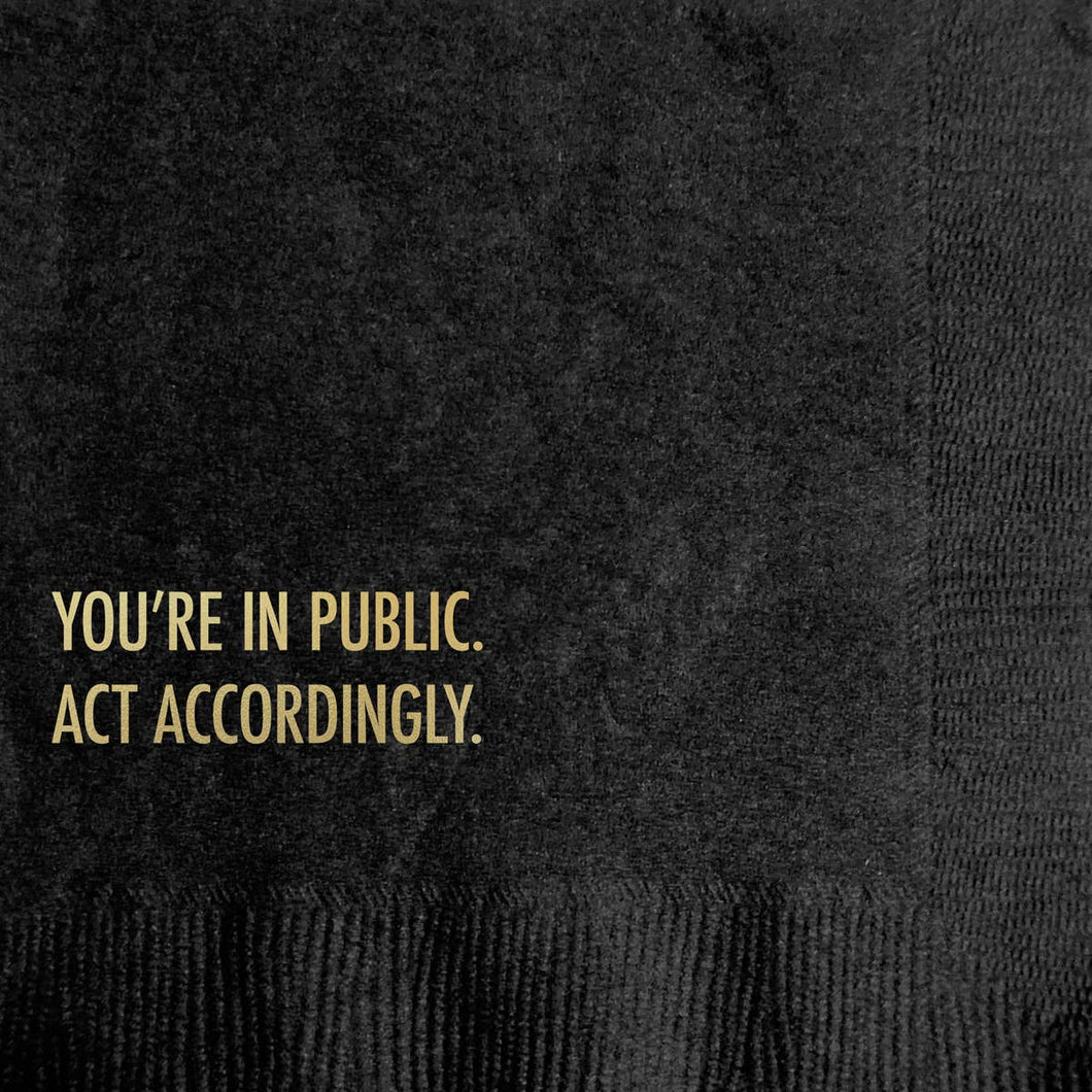 Act Accordingly Cocktail Napkin