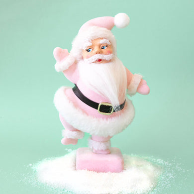 Retro Dancing Christmas Santa | Pink
