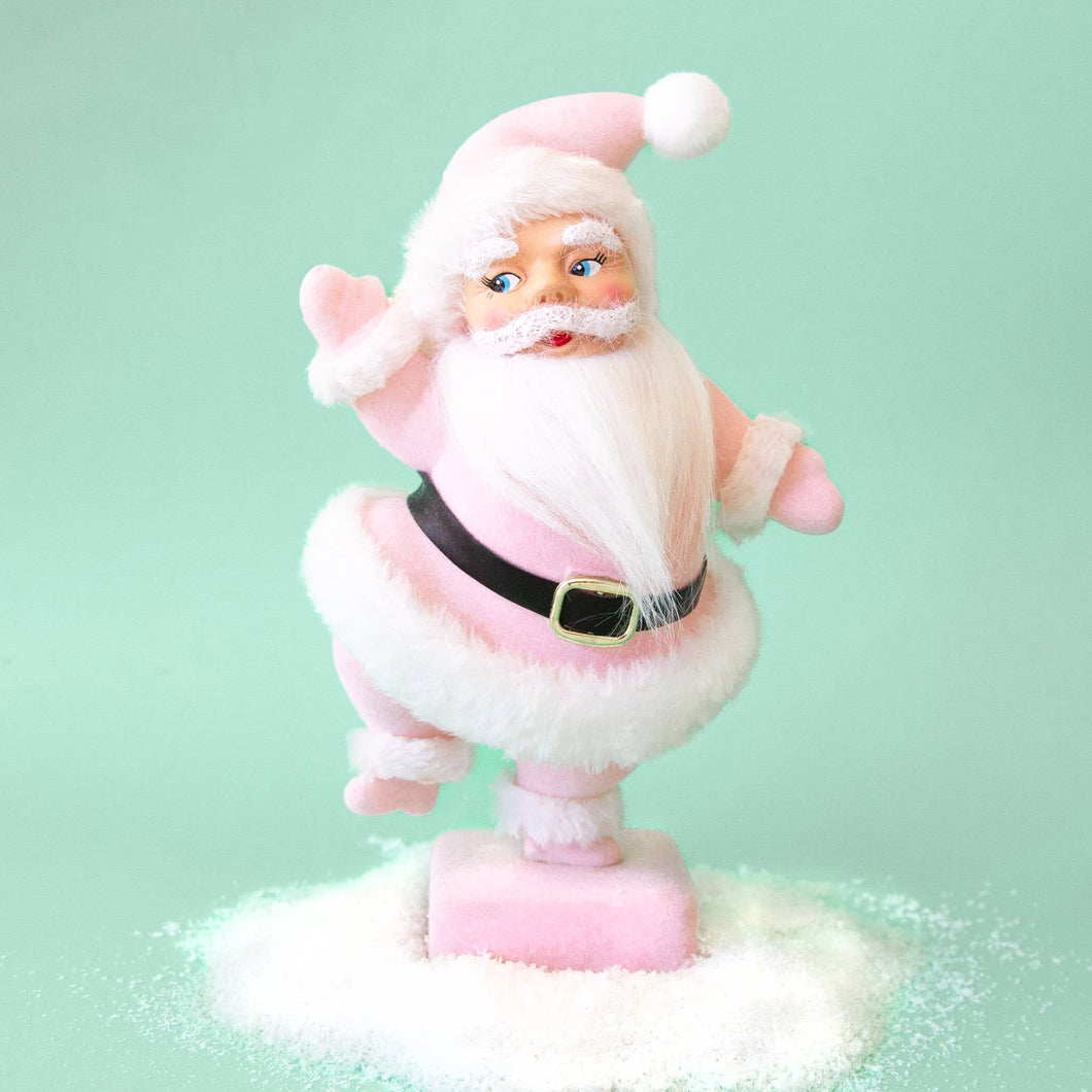 Retro Dancing Christmas Santa | Pink