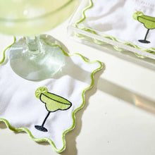 Load image into Gallery viewer, Embroidered Cocktail Napkins with Reusable Acrylic Box