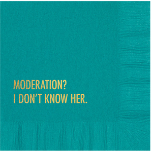 Don't Moderation Cocktail Napkin