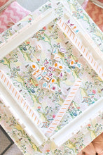 Load image into Gallery viewer, Scalloped Square Table Topper in Pink Pagoda