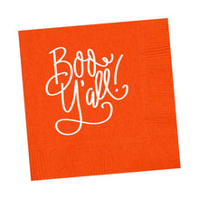 Load image into Gallery viewer, Boo Y'all! | White with Orange Napkins