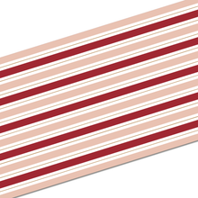 Load image into Gallery viewer, Pink and red Striped Paper Table Runner