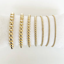 Load image into Gallery viewer, 14k Gold Filled Beaded Bracelets: 4mm, size 7&quot;