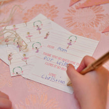 Load image into Gallery viewer, Children&#39;s Ballerina Thank You Notecards