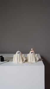 Ghost candle | Fall decor | Halloween decor : Spice pumpkin