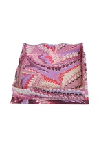 Load image into Gallery viewer, Nesting Scalloped Hand-Marbled Trays in Florentine Pink