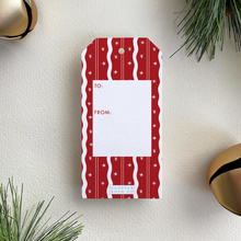 Load image into Gallery viewer, Merry Merry Gift Tag, Red and White
