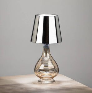 Classic Shade LED Bottle Stopper Light-5"H-Chrome