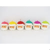 Santa Head Candle, 6 Asst, 3.25"