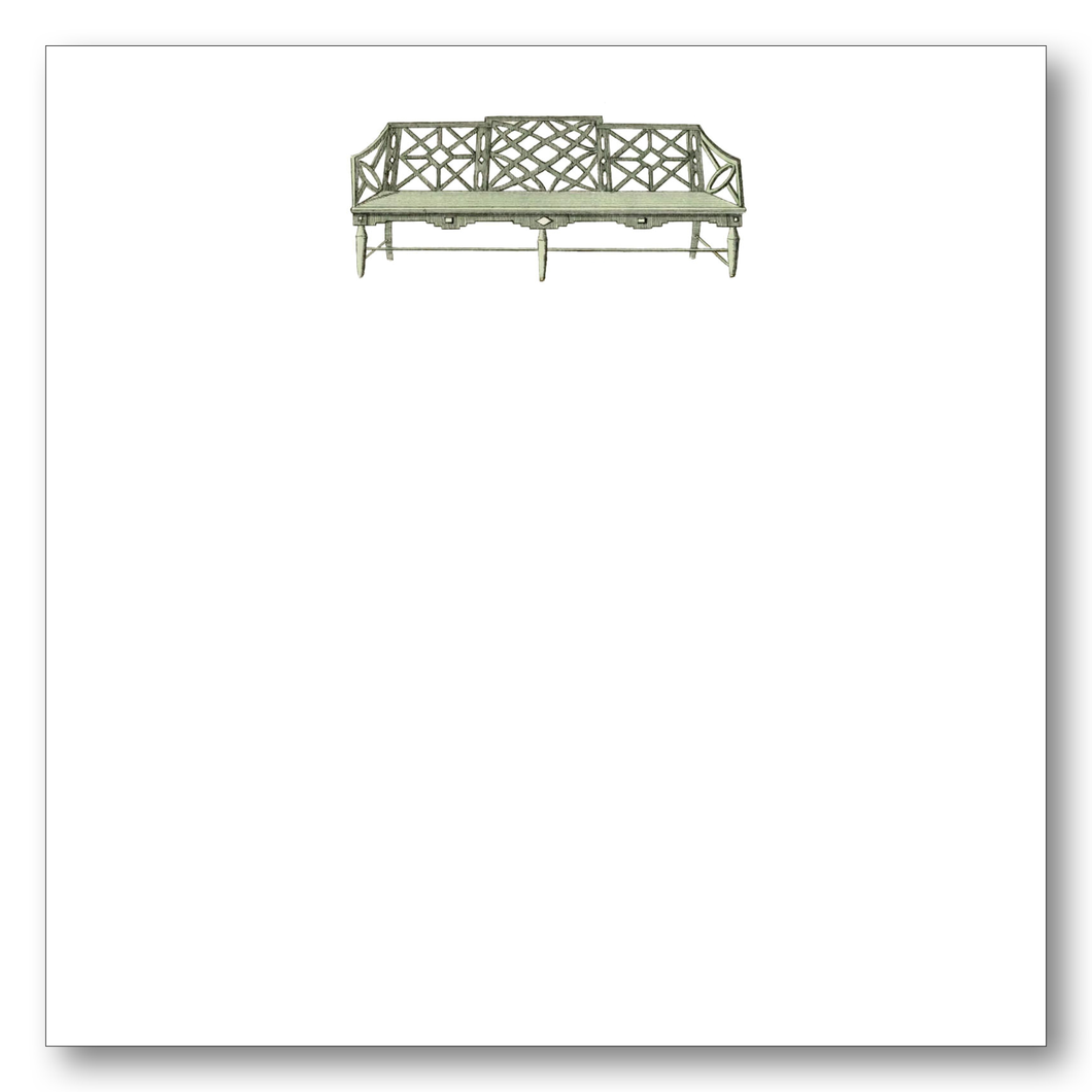 Garden Bench Notepad