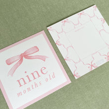 Load image into Gallery viewer, Pink Bow Milestone Cards