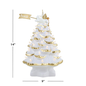 Animated Nostalgic Tree - White Tree with Angel