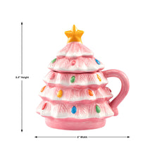 Load image into Gallery viewer, 16 oz Pink Tree Lidded Mug