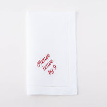 Load image into Gallery viewer, Please Leave by 9 Linen Dinner Napkin