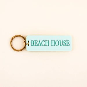Beach House Keychain: Turquoise / Keychain with Hang Tag