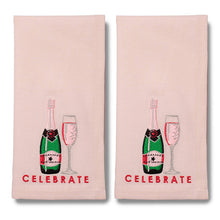 Load image into Gallery viewer, Embroidered Celebrate Napkins in Soft Pink