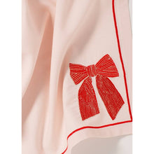 Load image into Gallery viewer, Embroidered Bow Napkins in Soft Pink