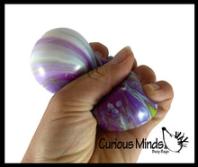 Load image into Gallery viewer, 1 Marble Swirl Soft Doh Filled Stretch Ball - Ultra Squishy