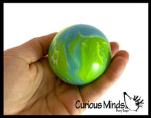 Load image into Gallery viewer, 1 Marble Swirl Soft Doh Filled Stretch Ball - Ultra Squishy