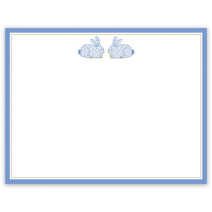Blue Herend Bunny Stationery Set