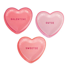 Load image into Gallery viewer, Pink Conversation Hearts Paper Plate Set (9 ct)