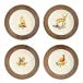 Forest Walk Animal Cocktail Plates, Assorted Set/4