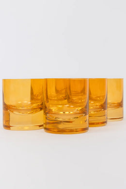 Colored Rocks Glass-Set of 6-Butterscotch