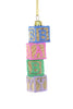 Baby blocks ornament