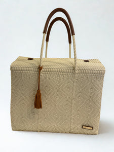 Closed Basket Jumbo Woven Bag