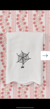 Load image into Gallery viewer, Scalloped Halloween Powder Bath Towel