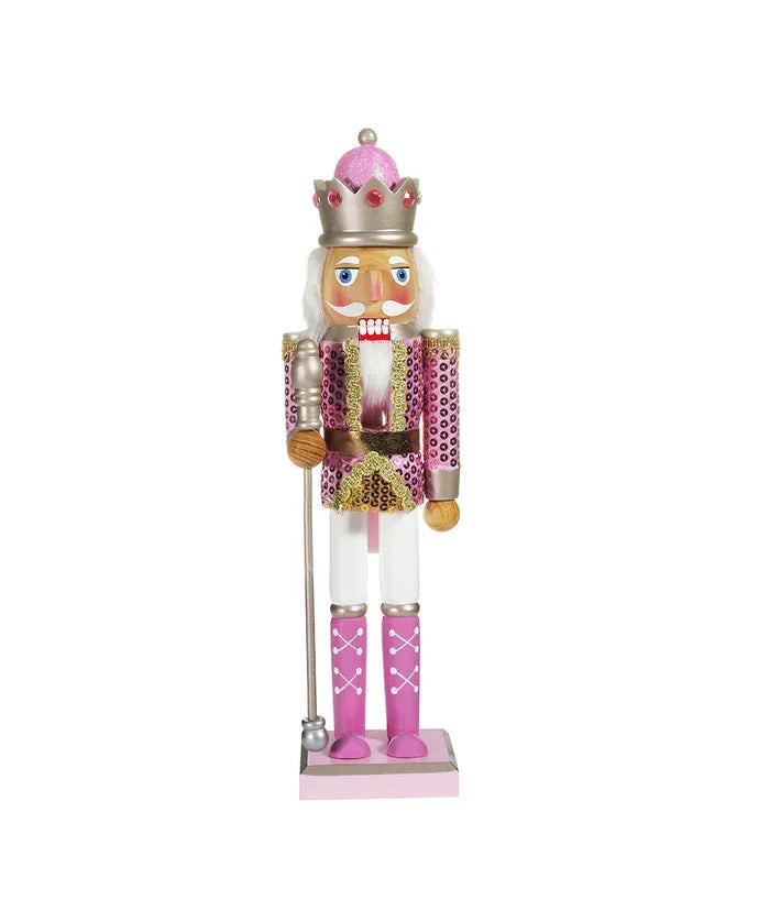 15” Wood Pink Nutcracker