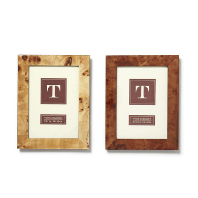 Burled Wood Frame 5x7 - Dark