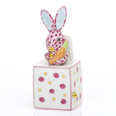 Herend Jack in the Box Bunny - Pink