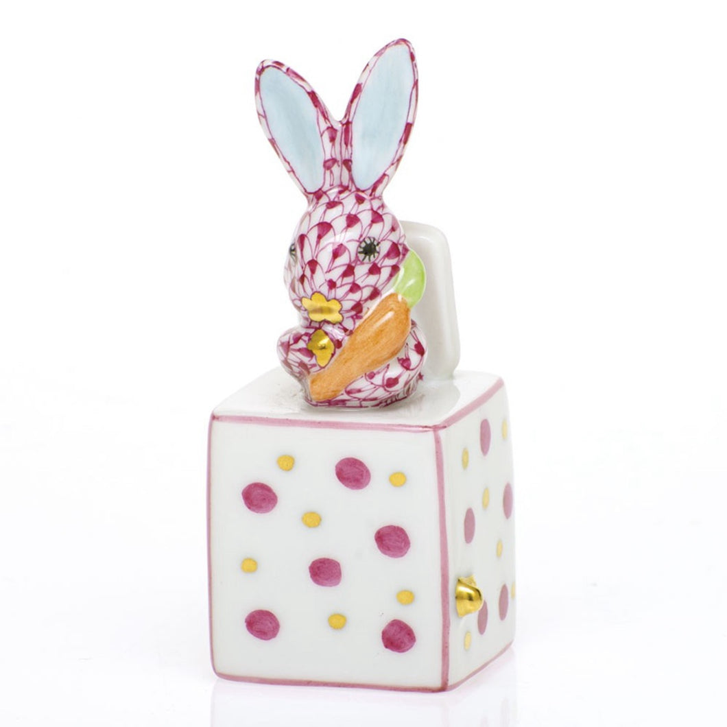 Herend Jack in the Box Bunny - Pink