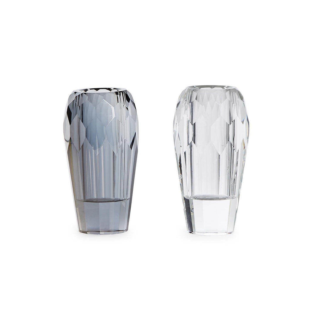 Faceted Crystal Bud Vase - Clear