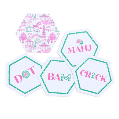 'Let's Mahj' Coaster Set