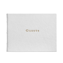Load image into Gallery viewer, Guest Book - White Pebble Grain Leather
