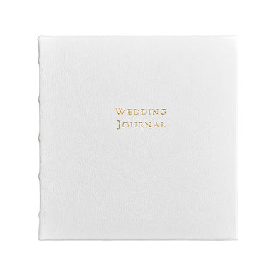 Wedding Journal - White Pebble Grain Leather