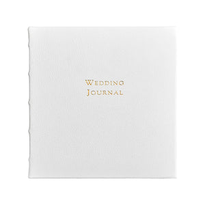 Wedding Journal - White Pebble Grain Leather