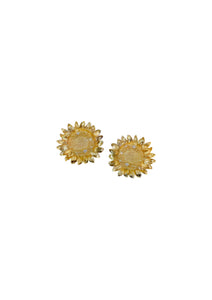 Petite Embellished Golden Sunflower Studs