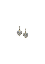 Load image into Gallery viewer, Blanc Bezel Heart Earrings