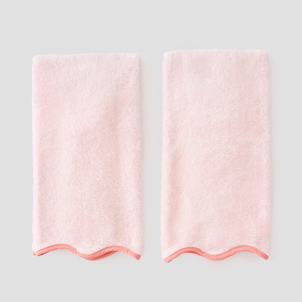 Scallop Bath Hand Towels (pair)