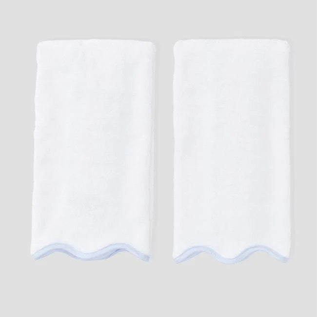 Scallop Bath Hand Towels (pair)