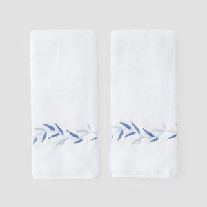 Willow Embroidered Hand Towels (pair)